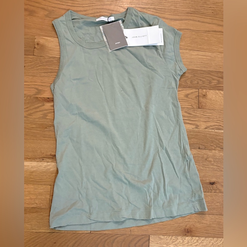 John Elliott Sage Green Tank Top